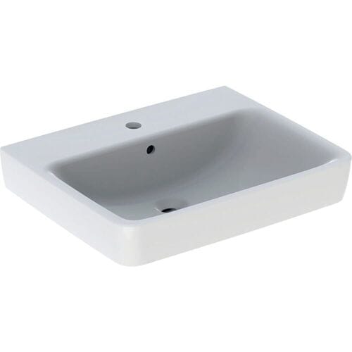 Geberit Renova Plan washbasin 60 cm with tap hole center, with overflow 501.636.00.1