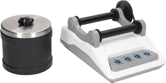 Steen Polijstmachine - Edelsteen Maker - Hobby Sieraden - Stille Werking - 25 cm - Grijs
