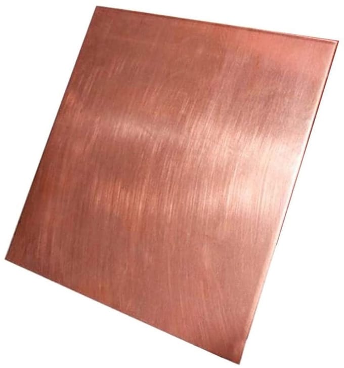 99.9% Pure Koperen Plaat - Koper Metaal Blad voor Doe-het-zelf Projecten (100x100mm, t=2mm)