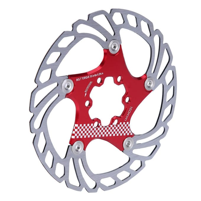 Disque Flottant 160mm Six Boulons Vélo VTT Disque de Frein Accessoire de Cyclisme(rougeargent ) red