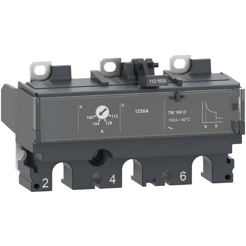 Schneider Electric Current relay TM160D for ComPacT NSX 160/250 circuit breakers bimetal/electromagnetic rated current 160