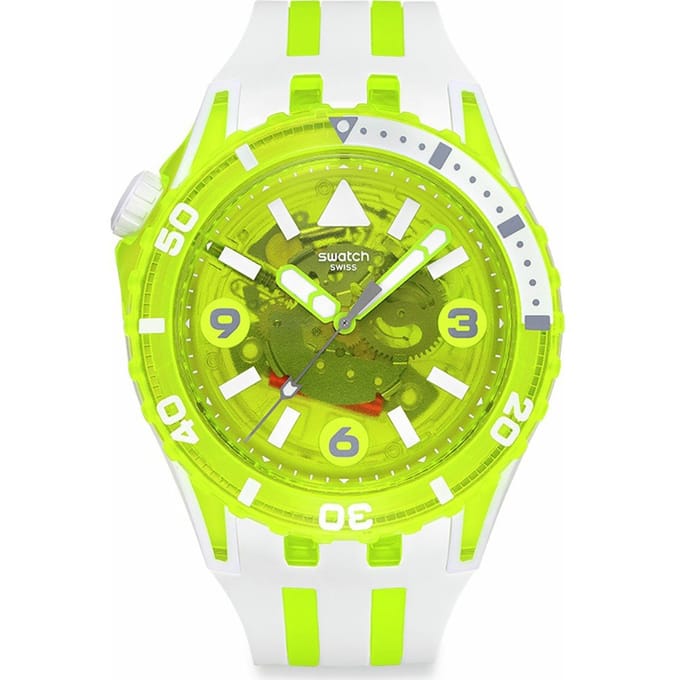 Swatch EGG YOLK Herenhorloge, Wit, SSCU09J100