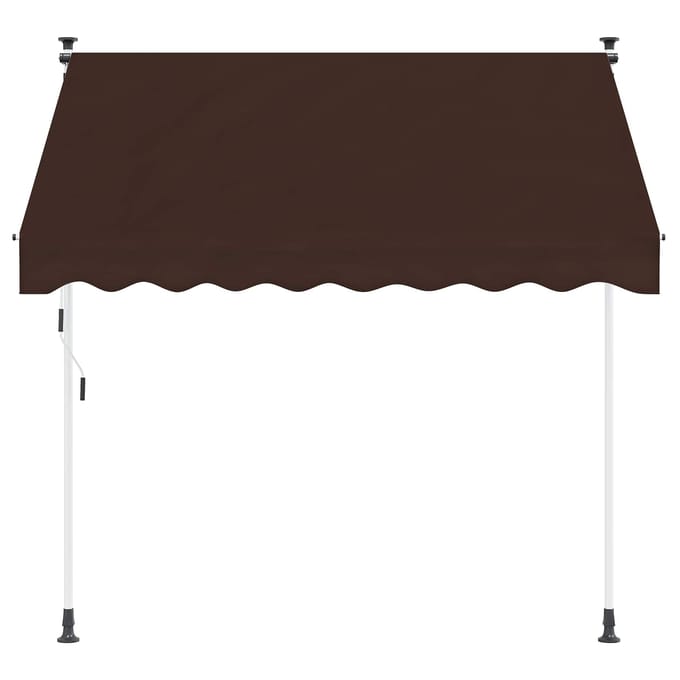 vidaXL - Handmatig - uitschuifbare - luifel - Bruin - 100 - cm