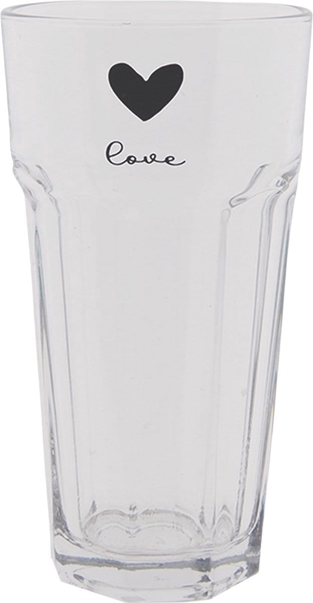 Clayre & Eef Waterglas 320 ml Glas Hart