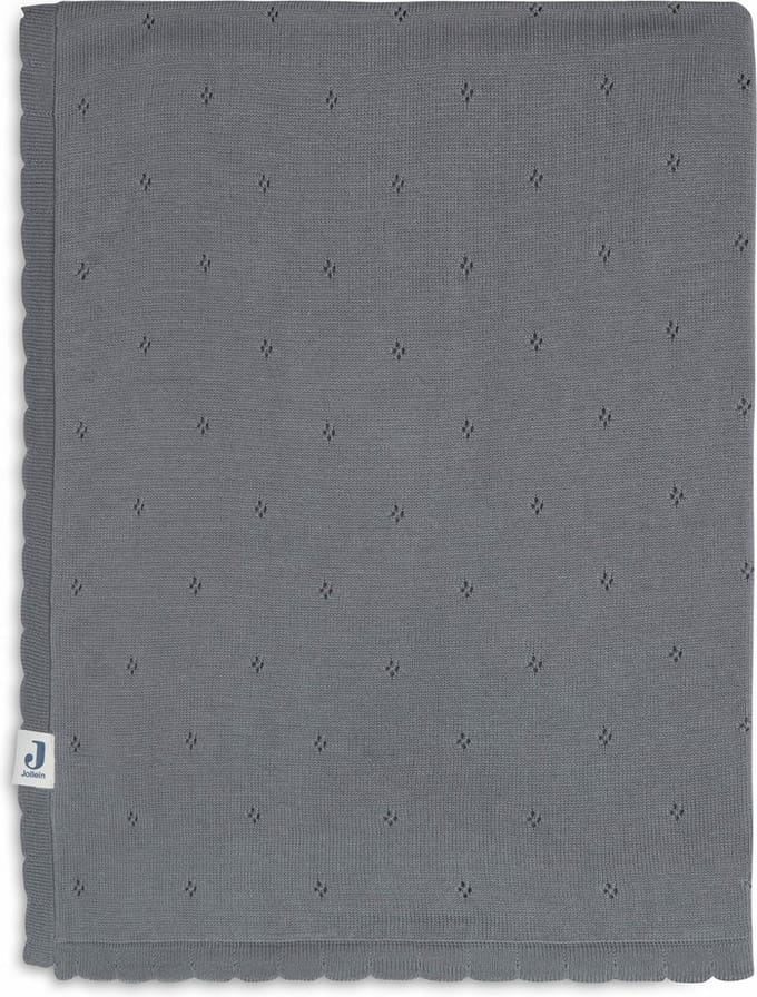 Jollein Baby Deken Wieg 75x100cm Pointelle - Storm Grey