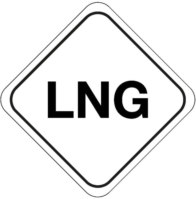 LNG gas sticker 300 x 300 mm