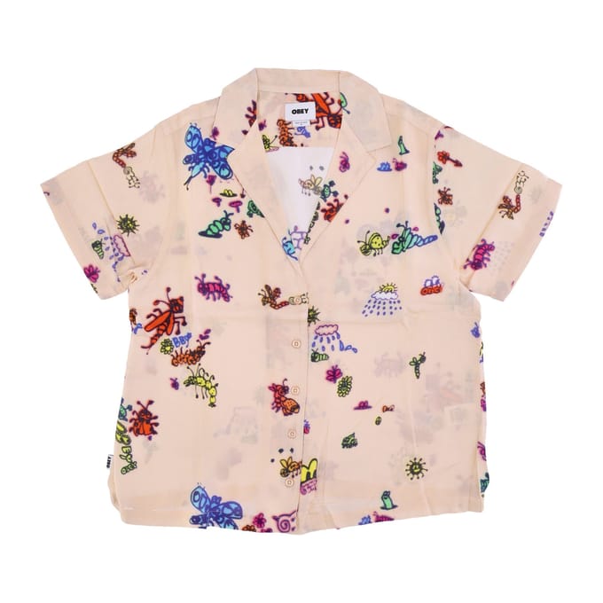 Damesshirt met korte mouwen Doodle Relaxed shirt Zandkoekjes