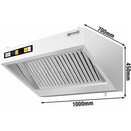 GGM Gastro Wandhaube mit Motor - 1000mm - Regler, Filter & Lampe