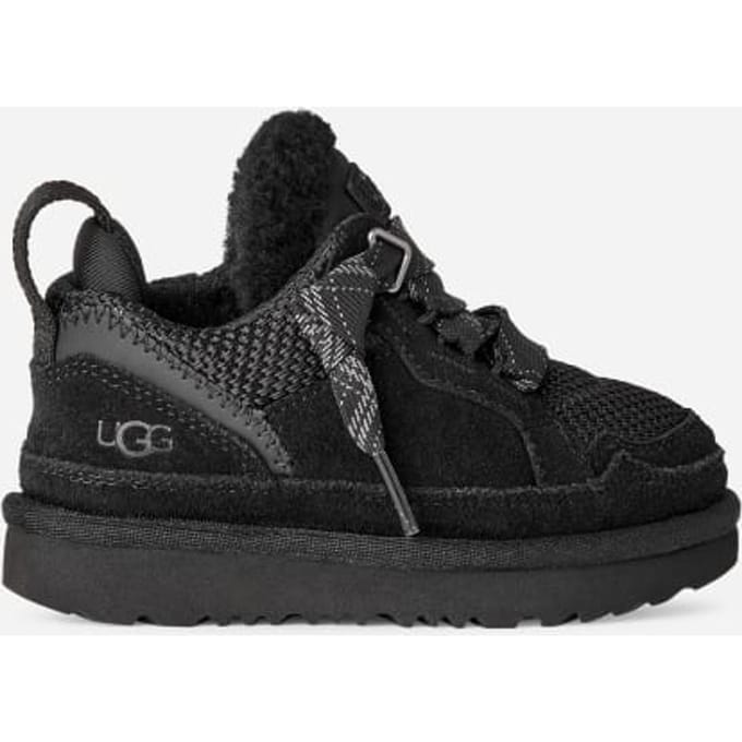 UGG® Lowmel for Kids in Black, Size 10, Suede/Textile/Polyester