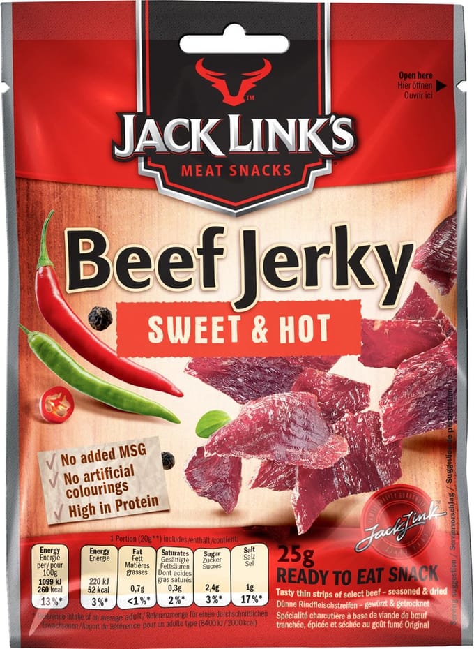 Beef Jerky Sweet & Hot - Hartige snack - 25g