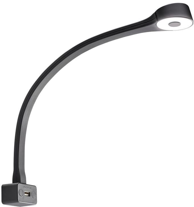 LED Lamp met Zwanenhals F Flexibel 12V Zwart