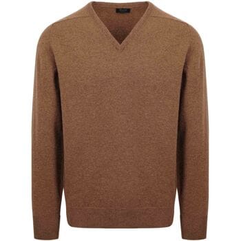 William Lockie V-Hals Lamswol Driftwood - Maat XXL - Heren - Pullovers