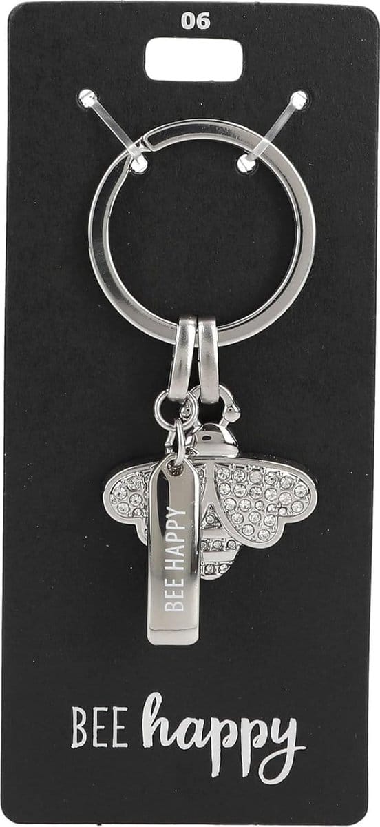 Depesche sleutelhanger met bijtje - gelukssymbool en cadeau.