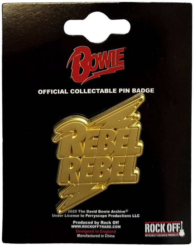 David Bowie Rebel Rebel Gold - Pin