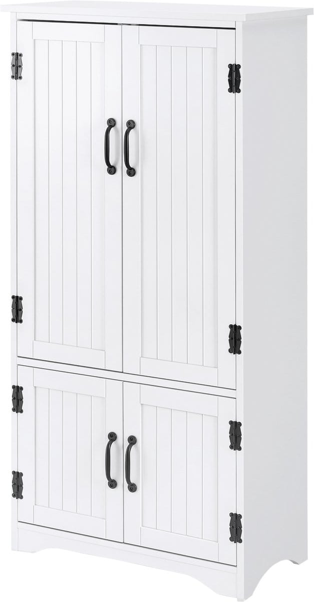 HOMCOM-Keukenkast-Hout-60x30x123cm-Wit