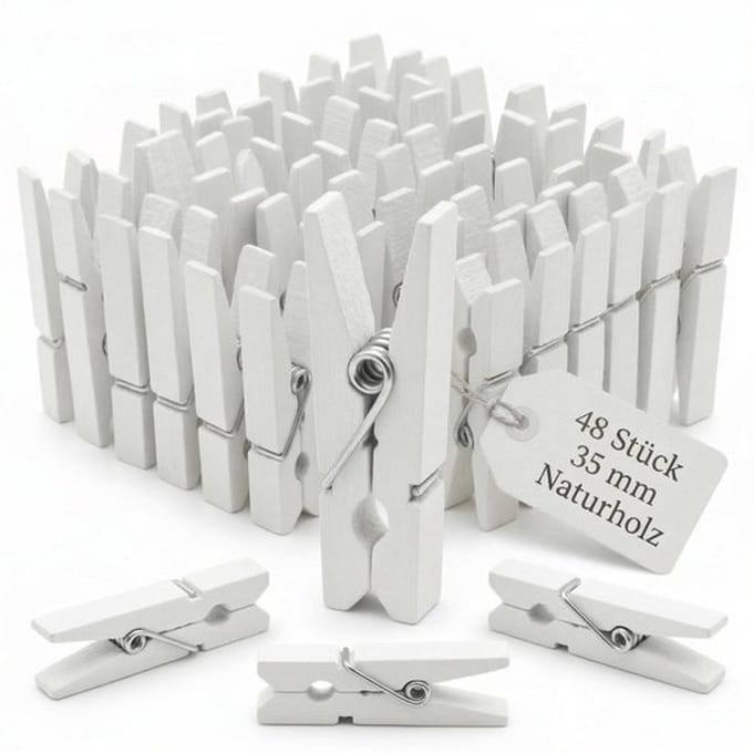 Allecto - Mini-wasknijpers - Houten knijpers - voor knutselen