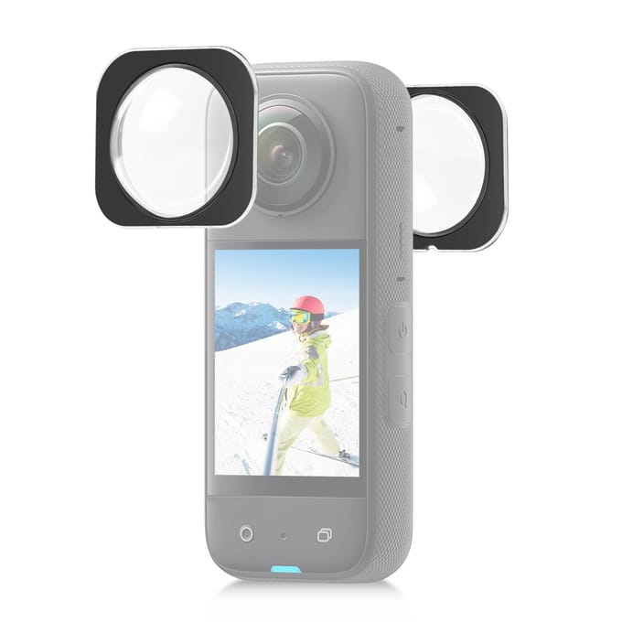 2 stuks panoramische cameralensbeschermers lensbeschermhoes lensbeschermer compatibel met Insta360 X3 transparant