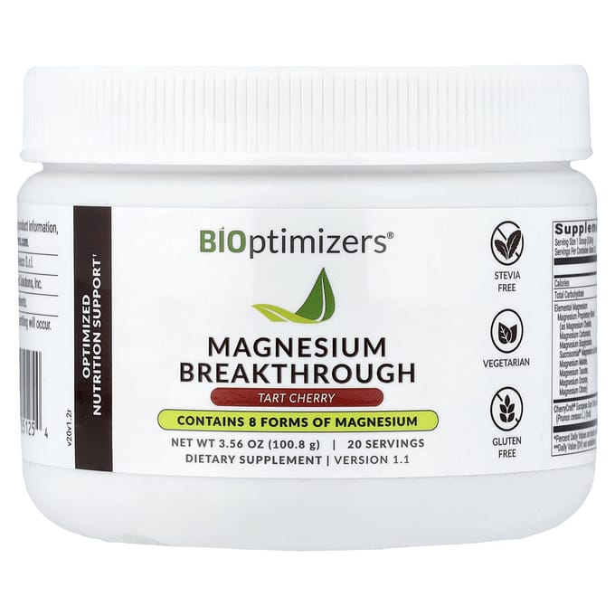 BIOptimizers, Magnesium Breakthrough, Zure Kers, 100,8 g (3,56 oz)