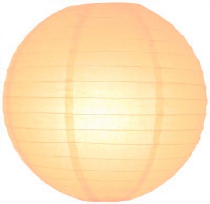 5 x Brandvertragende lampion perzik 75 cm - brandwerend