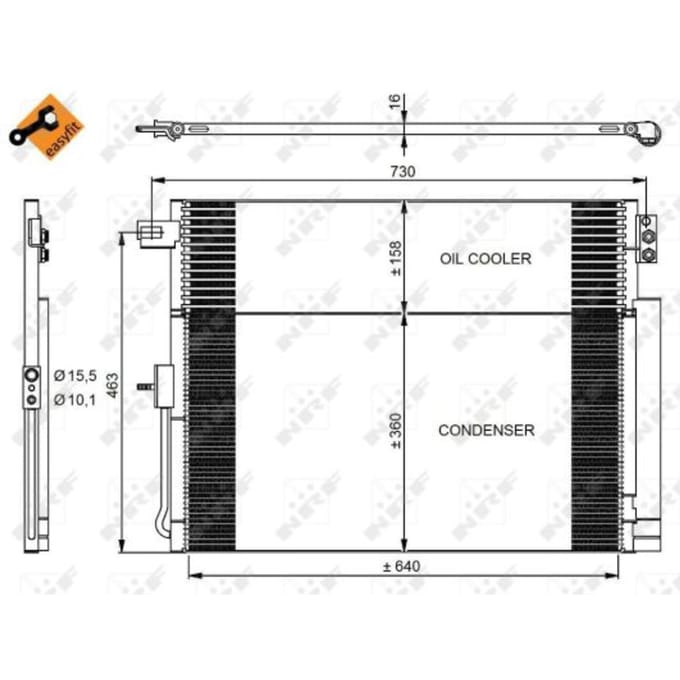 Condensor, airconditioning NRF 350038