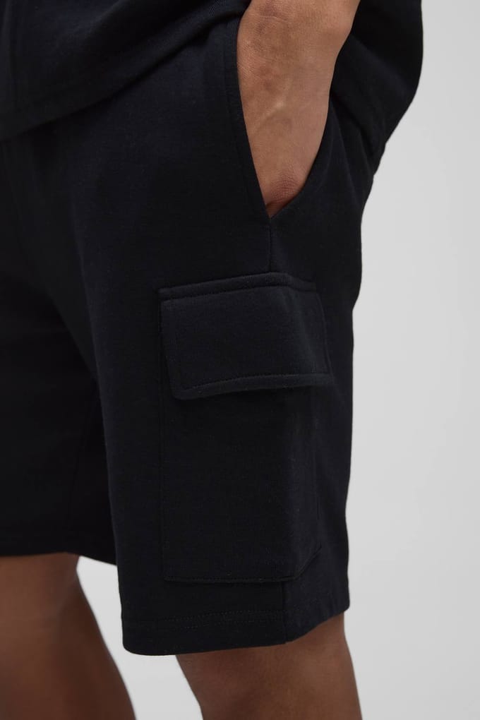 Relaxte pasvorm Interlock Cargoshorts | Black | Size Medium