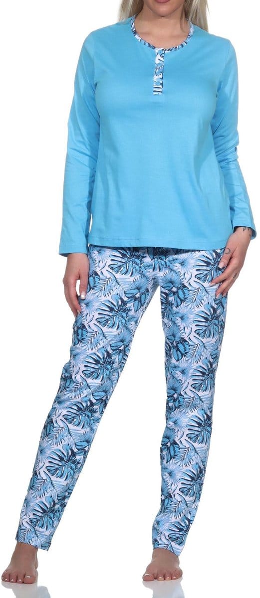 Prachtige damespyjama met broek in bloemenprint - ook in oversize