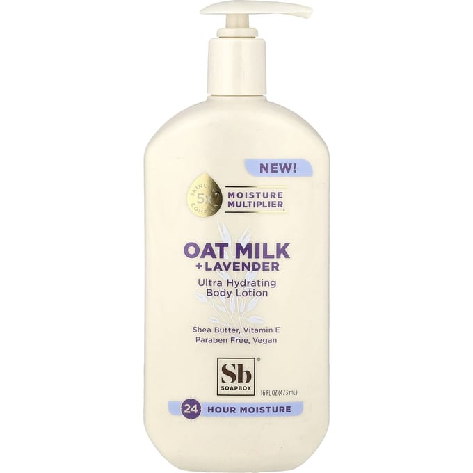 Zeepkist, Ultra Hydraterende Bodylotion, Havermelk + Lavendel, 473 ml (16 fl oz) white