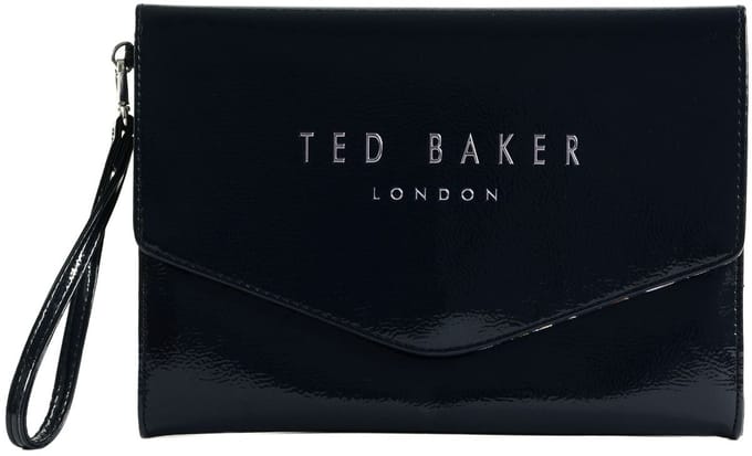 Ted Baker clutch polstasje Caelyn Crinkle Icon Pouch Navy donkerblauw