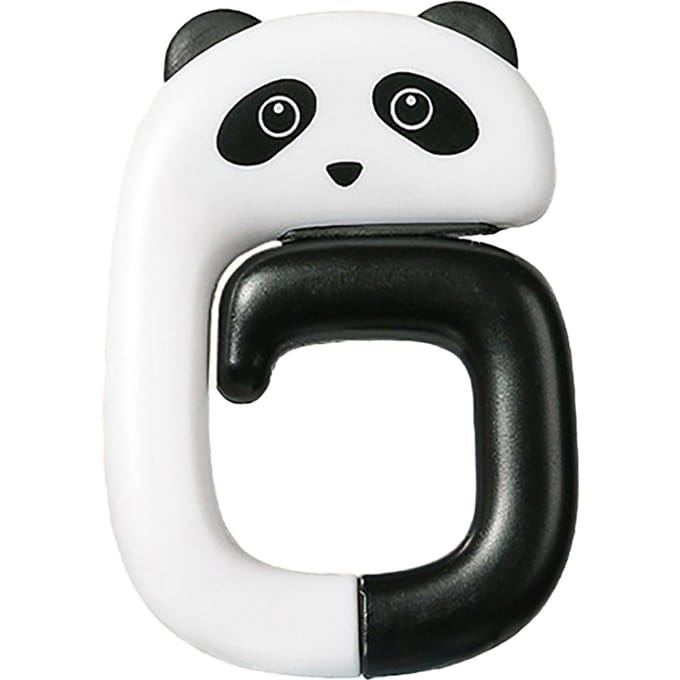 Bureaumontage Tas Houder Haak Schattig Panda Ontwerp Opvouwbaar Sterk Draagvermogen Onder Bureau black