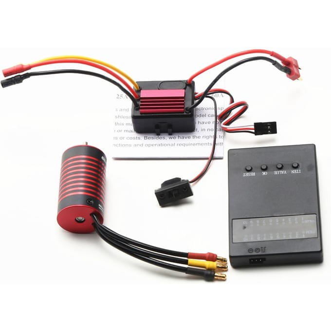 GTSKYTENRC Waterdichte 2845 Borstelloze Motor 5900KV & 35A Borstelloze ESC & Programmeerkaart 3700KV zwart