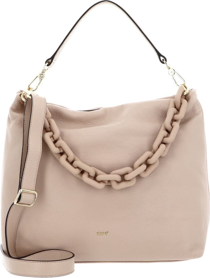 abro Leren Schoudertas Leather Dalia Hobo Bag Simone Natural Beige