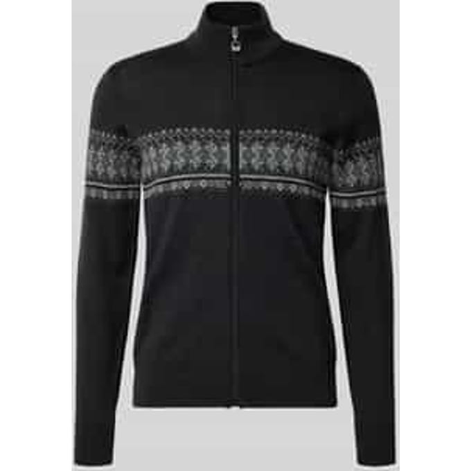 Gebreid jack met opstaande kraag en ritssluiting