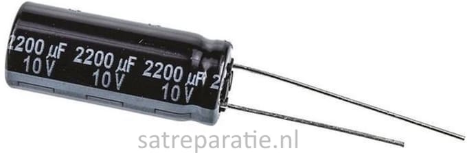 2200uF / 10Volt | Panasonic | 10x25mm | Levensduur 10000 uur