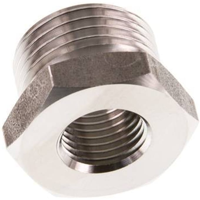 G 1/4'' x G 1/2'' F/M RVS Verloopring 40 Bar