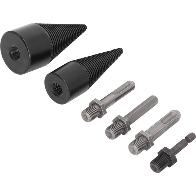 6 Stuks Houtkloofboor 32mm 42mm Afneembare Heavy Duty Kloofkegel Boor met 4