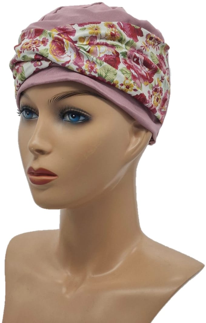 Johnson Headwear® - Turban Chemo muts - Roze - Dames muts - Chemo Cap - Muts - Cap - Hoofddeksel - Zomer Mutsje