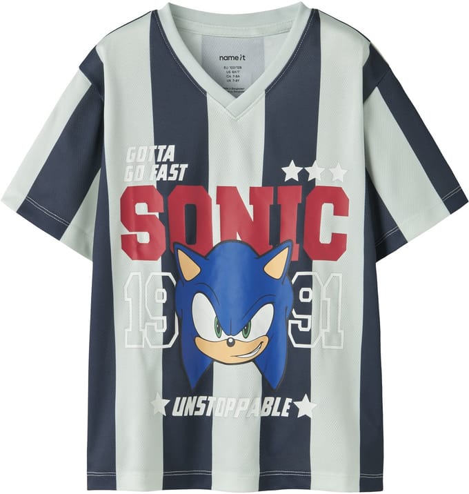 NAME IT - NKMAGE SONIC SS NREG POLY TOP SKY - Jongens - T-shirts