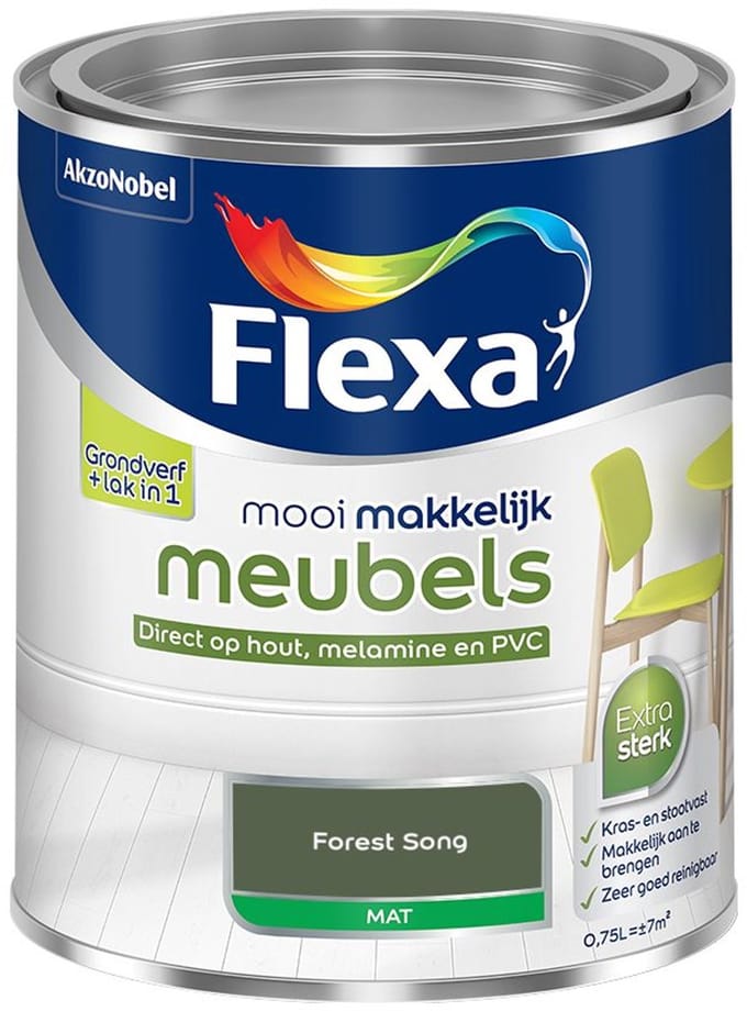 Flexa - Mooi Makkelijk Meubels Mat - Forest Song - Mengverf - 750 Ml