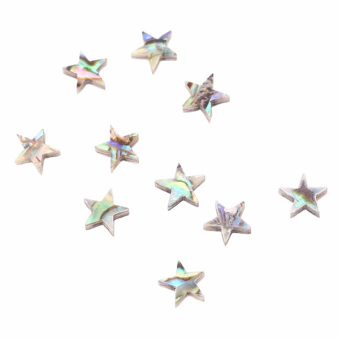 10 STUKS Inleg Gitaar Toonpunt Abalone Schelp Duurzame Gitaarhals Decal Fretbord Markering gray