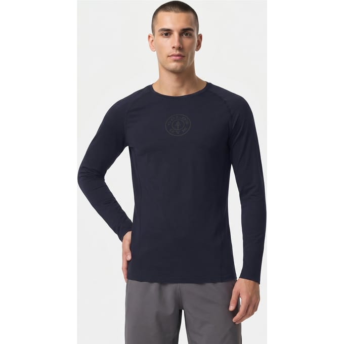 Gold's Gym Greg - Men's Fitted Compression Longsleeve Black Größe: S | Sportbekleidung Outlet | Herren | Schwarz