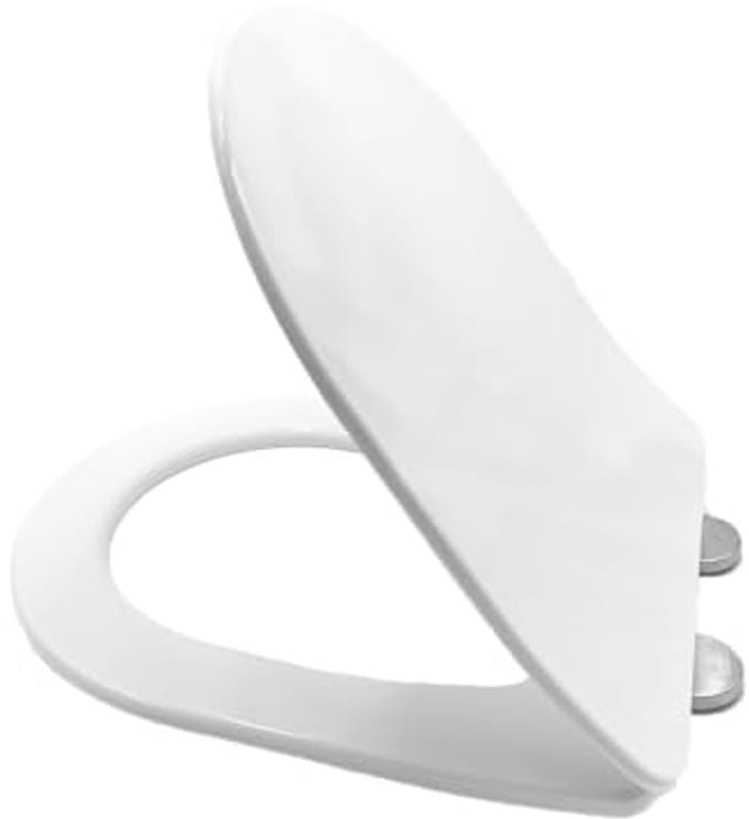 Toiletbril - WC Deksel - Stil Sluiten - Snelle Reiniging - D-vorm - Wit
