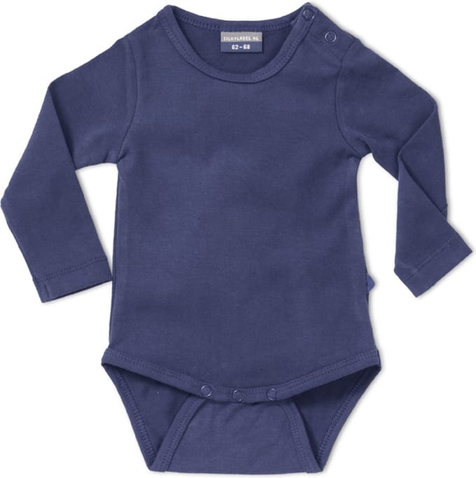 Silky Label romper plum purple - lange mouw - maat 50/56 - paars