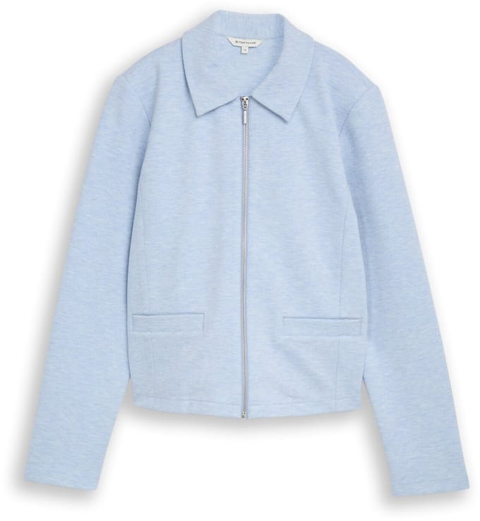 Tom Tailor - Regular fit jas met rits - Maat XL - kentucky blue melange