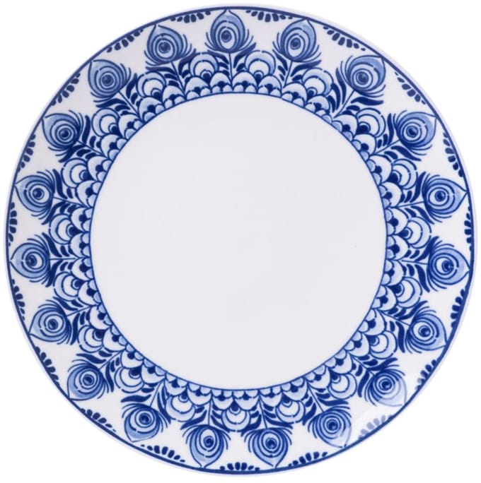 Gebaksbordje Paauw Blauw -
