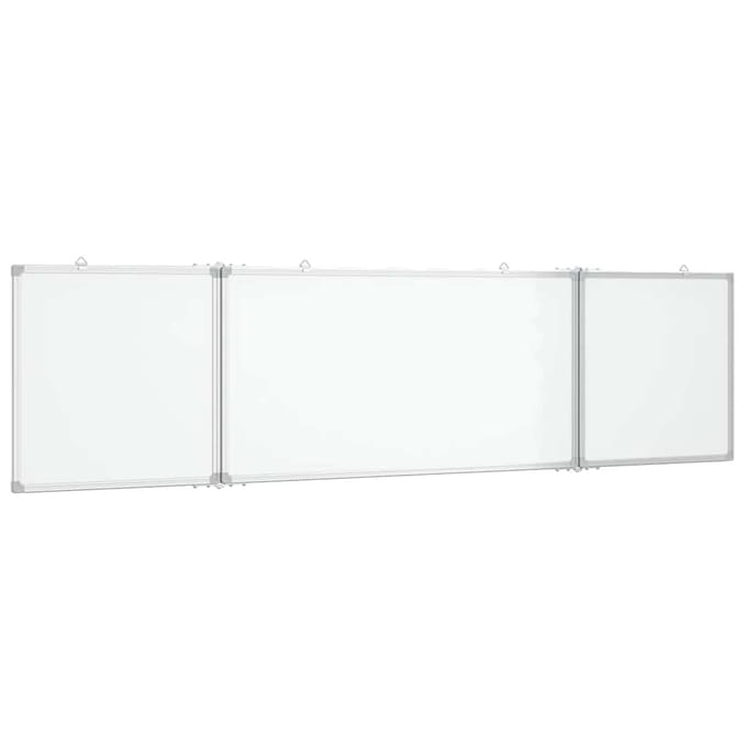 vidaXL - Whiteboard - magnetisch - inklapbaar - 200x50x1,7 - cm - aluminium