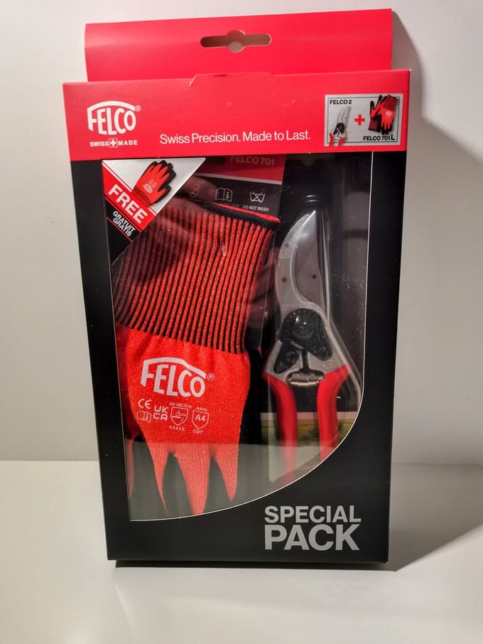 Felco 2 + GRATIS Felco Handschoenen in cadeauverpakking