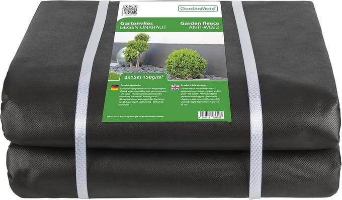 Anti-Onkruiddoek 150 g/m² - Scheurvast, Waterdoorlatend Gronddoek 2m x 15m