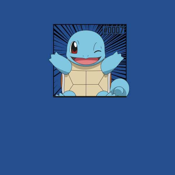 Pokémon Pokédex Squirtle #0007 Men's T-Shirt - Blue - M