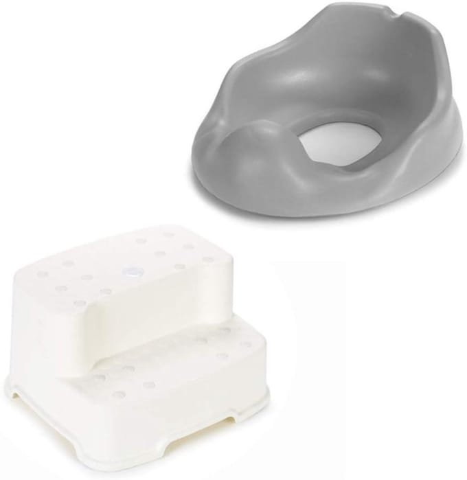 Toilet Trainer Ring - Kind Potty Stoel - Zindelijkheidstraining Kind - Ergonomisch Ontwerp - 1500 Gram - Grijs