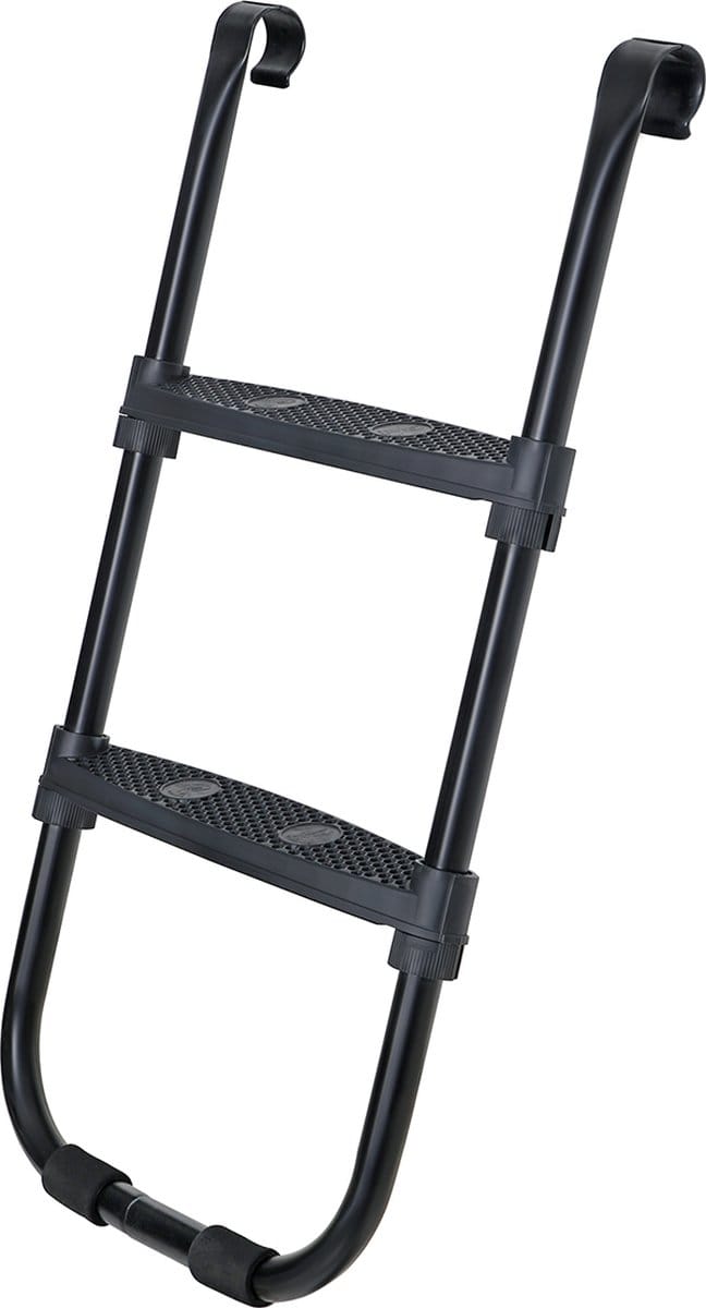 THUISCO Trampolineladder met brede treden zwart SLD76BK